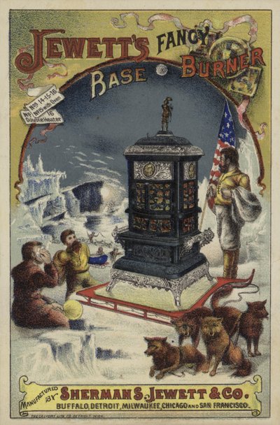 Jewetts Fancy Base Burner door American School